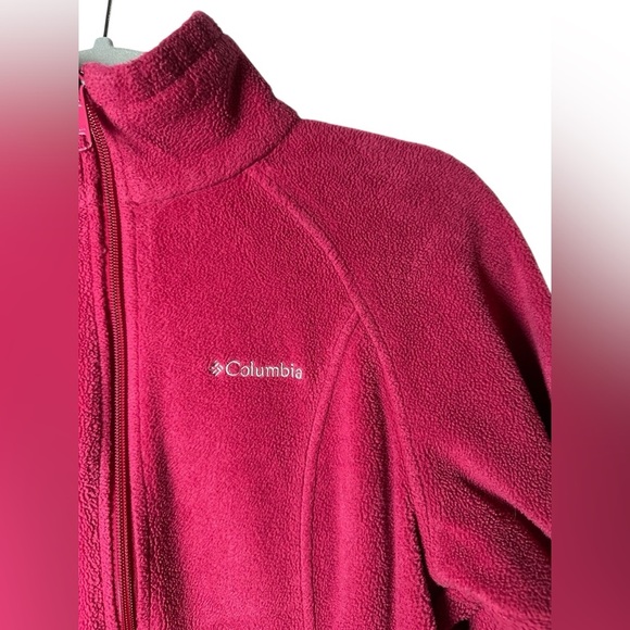 Columbia Full Zip Fleece Jacket Pink Women’s Size Small - Picture 2 of 7
